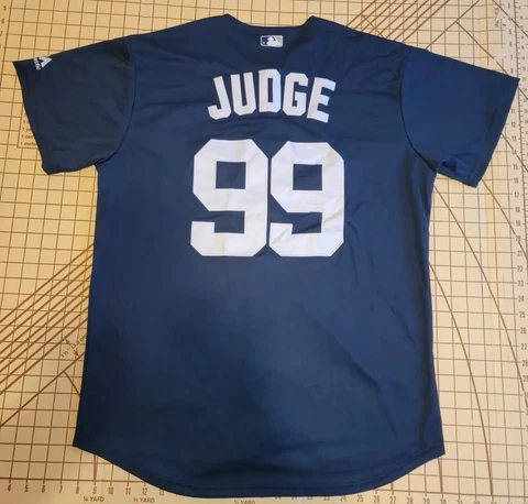 Aaron Judge #99 NY Yankees Navy Blue MAJESTIC Cool Base Size Large Cover