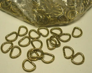 Wholesale gold D rings.for 90 pieces. 3/4" - Picture 1 of 3