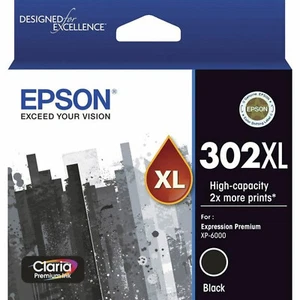 GENUINO Original Epson 302XL Cartucho de Tinta Negra Tóner Claria Premium T01X192 - Imagen 1 de 1
