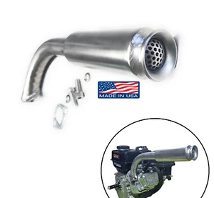 Tubo de escape de ángulo estrecho de acero inoxidable para: Predator 212cc, Honda GX160 GX200 - Imagen 1 de 6