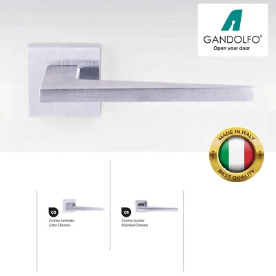 Coppia maniglie maniglia per porte interne modello VENEZIA, design squadrato - Immagine 1 di 2