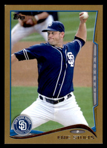 2014 Topps Eric Stults  Gold  SN0806/2014 #234 San Diego Padres