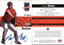 Michael Anton Signed 2008 TriStar PROjections #60 Card AZL Angels Auto AU