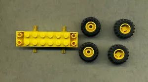 Lego-- 30277- Fahrgestell - Unterbau - 2 x 8 x 1 1/3 - Gelb - Mit Reifen Gelb - - Bild 1 von 1