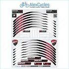 Ducati Corse Panigale Motorcycle Wheel Rim Laminated Decals Stripes Set