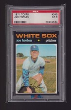 Joe HORLEN  PSA 5 / 1971 Topps #345 - Chicago WHITE SOX GRADED