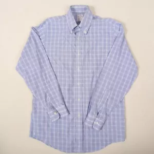 Brooks Brothers Mens Shirt Original Polo Long Sleeve Button Up Size 15-34 Plaid - Picture 1 of 8