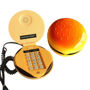 Hamburger Kształt Cheeseburger Burger Telefon Uroczy telefon Desktop Wystrój domu Prezent - Zdjęcie 1 z 12