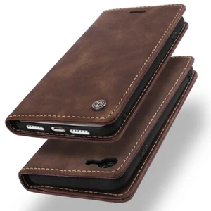 For Apple iPhone SE 3rd Gen 2022 Magnetic Flip Case Leather Wallet Card Holder - Picture 1 of 20
