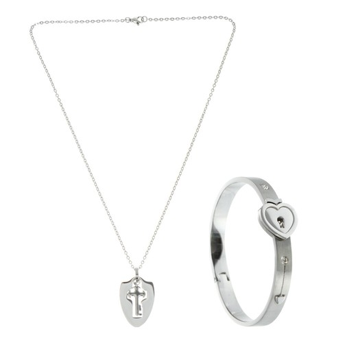 2 Pezzi Coppia Bracciale Ciondolo Amanti Collana San Valentino Gioielli