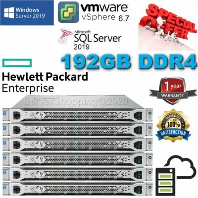 HP ProLiant DL360 Gen9 G9 2x 10-Core E5-2660v3 2.60GHz 192GB DDR4 4x3TB SAS 7.2K - Image 1 of 4