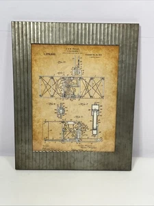 Gebrüder Wright limitierte Auflage Kunstdruck mit massivem Retro Metallrahmen 12x10,5" - Bild 1 von 7