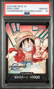PSA 10 MONKEY D. LUFFY DON CARD PROMO CS WORLD FINAL ONE PIECE TCG 2025 Japanese - Bild 1 von 2