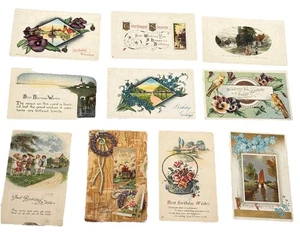 Antike Postkarten Anfang 1900 Happy Birthday Wünsche 16 Stück - Bild 1 von 6