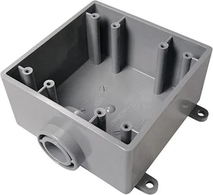 Cantex 5133380U PVC 2-Gang FSE Outdoor Outlet Box 1/2 in. - Picture 1 of 1
