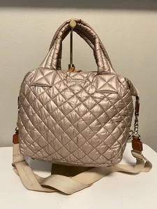 MZ Wallace Micro Sutton Deluxe Quilted Metallic Copper Tote Bag Adjustable Strap - Bild 1 von 11