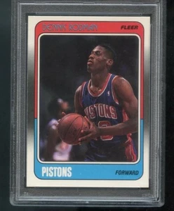 1988-89 Fleer #43 Dennis Rodman Piston ROOKIE RC NM PSA 7 Graded Basketball Card - Picture 1 of 2