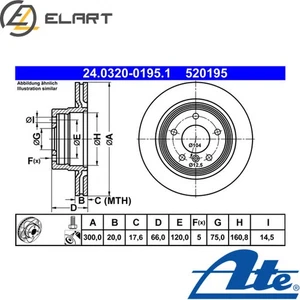 2x BRAKE DISC 24.0320-0195.1 FOR BMW M47D20 N47D20A/C N43B20A N46B20B/E/C 2.0L - Picture 1 of 8