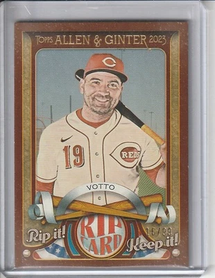 Joey Votto Reds 2023 Topps Allen & Ginter Rip Card #16/99 Ripped - Image 1 of 2