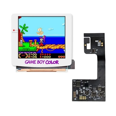 FÜR NINTENDO FunnyPlaying RetroPixel V2.1 Laminated IPS Kit für Game Boy Color Weiß GBC Ba...