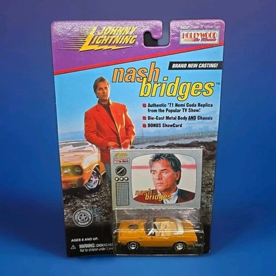 Johnny Lightning Nash Bridges '71 1999 Hemi Cuda Showcard Hollywood sobre ruedas Foto 1 de 4