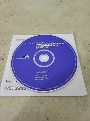 Macromedia Dreamweaver Fireworks 3 Windows 95/98 - SERIE # Número CD Software Foto 1 de 2