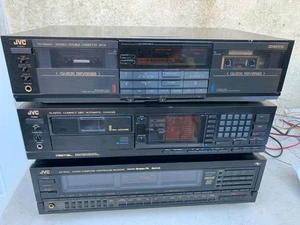 JVC RX-950 VBK VTG Stereo Receiver TD-W660 Cassette Tape XL-M700BK CD Changer - Picture 1 of 19
