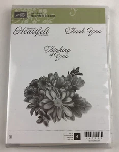 Stampin Up! Rubber Stamp HEARTFELT BLOOMS Flower Floral - Picture 1 of 6