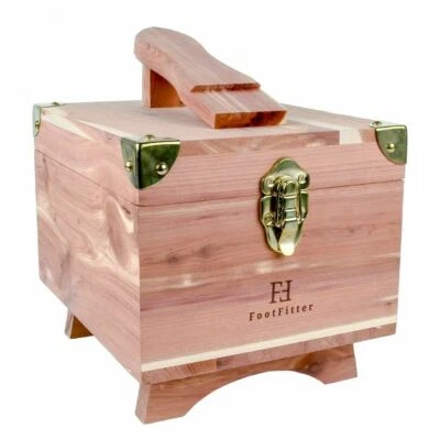 FootFitter Grand Cedar Shoe Shine Valet Box with Detachable Shoe Rest - image 1 of 4