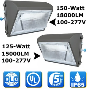 125Watt 150 Watt LED Wall Pack Lights Outdoor for Workshop Yard Shop Warehouse - Picture 1 of 17