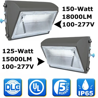125Watt 150 Watt LED Wall Pack Lights Outdoor for Workshop Yard Shop Warehouse - Image 1 of 4
