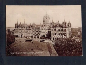 F0082 India Bombay Victoria Terminus Station Tucks vintage postcard - Picture 1 of 2
