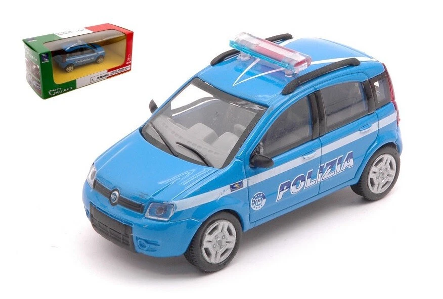 Fiat Nuova Panda polizia modellismo NEW RAY 1:43 City Cruiser die cast metal - Immagine 1 di 1