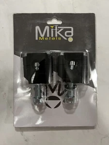 Mika Metals Rubber Mounted Handlebar Clamps 7/8" Black - Picture 1 of 2