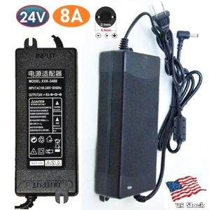 24V 8A 192W AC/DC Adapter Power Supply Home Electronics + 5.5x2.1mm plug - Picture 1 of 8