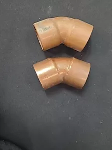 1-5/8" I.D.-1--3/4" O.D. 45 Degree Elbow Copper fitting CxC S-LOT OF 2 - Picture 1 of 3