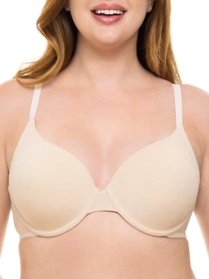 No Boundaries Women's Lightly Lined Underwire T-Shirt Bra, Size 34D Beige---X2-- - Image 1 of 3