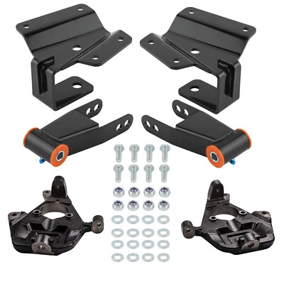 2" Front 3-4" Rear Drop Kit For Chevy Silverado GMC Sierra 1500 2WD 1999-2006 - Image 1 of 4