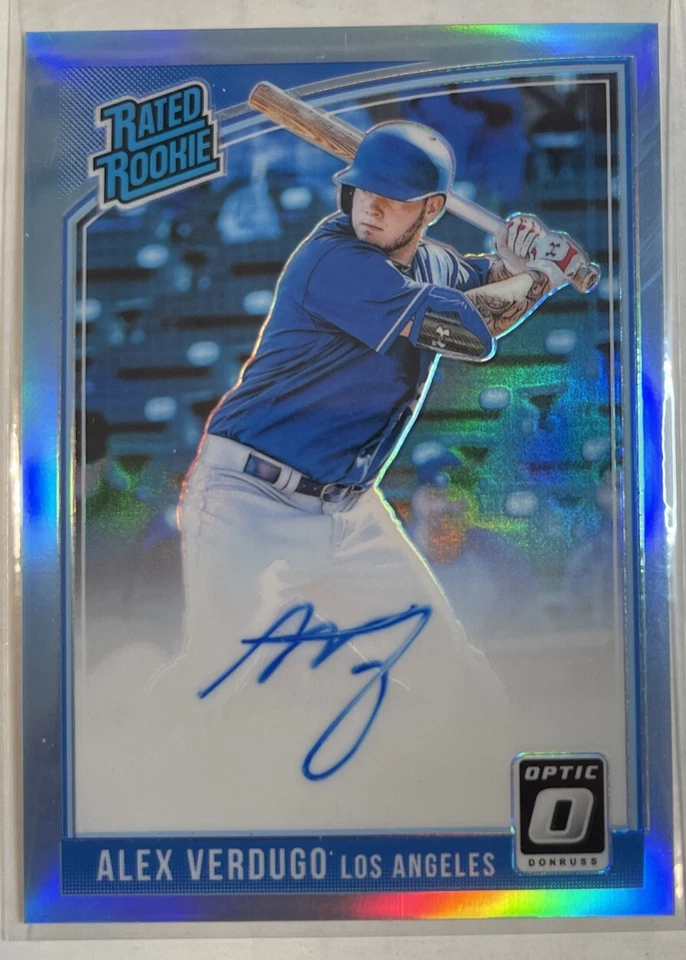 Alex Verdugo 2018 Optic Carolina Blue Prizm Rated Rookie Auto #’d 32/35 #RES-AV - Image 1 of 2