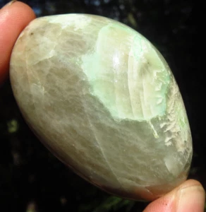 GARNIERITA PIEDRA LUNAR VERDE COMO NUEVA PULIDO SUERTE CRISTAL PALMERA MADAGASCAR *4 - Imagen 1 de 10