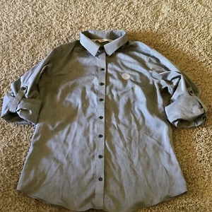 AT&T Damenbluse mit Knopfleiste Gr. M grau weiß Globus - Bild 1 von 4