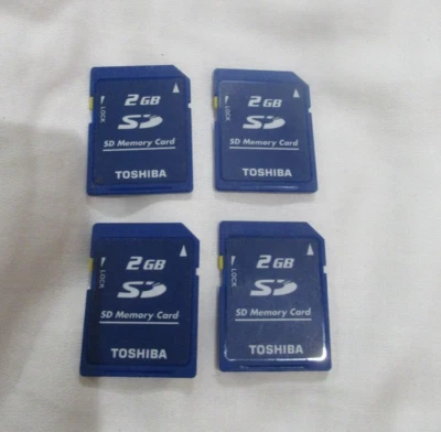 4 x Toshiba 2GB SD Card - Memory Card for Digital Camera etc - Image 1 of 2