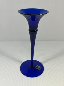 Oneida Candlestick Cobalt Blue Lead Crystal Hand Cut and Blown - Bild 1 von 10