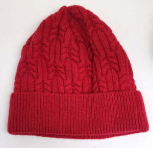 Unisex Merino Wool Blend Cable Knit Winter Hat - Plain