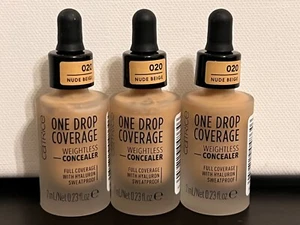 Lot of (3) Catrice One Drop Coverage Weightless Concealers #020 Nude Beige .23oz - Picture 1 of 1
