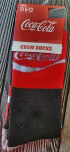 COCA-COLA 6-13 Adult Crew Socks Brand new w Tags - Picture 1 of 2