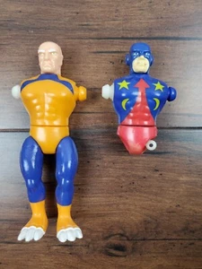 Lote de piezas de figuras de colección 1984 Remco Mighty Crusaders The Comet & Evil Buzzard - Imagen 1 de 2