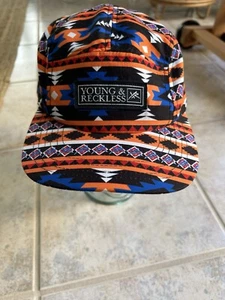 YOUNG & RECKLESS Gorra Para Hombre Gorra Snapback Multicolor Tribal - Imagen 1 de 5