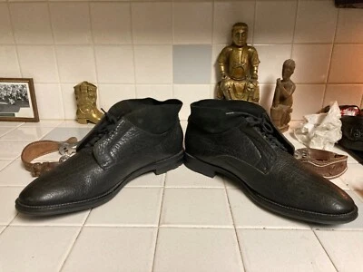 Fratelli Rossetti Lace up Black Pebbled Leather Ankle Boots Made in Italy 11.5 M - Image 1 of 4