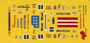 Porsche 911 Carrera Rs N°69 Harley Davidson The Mans 1975 Decals 1/43 Range - Picture 1 of 1